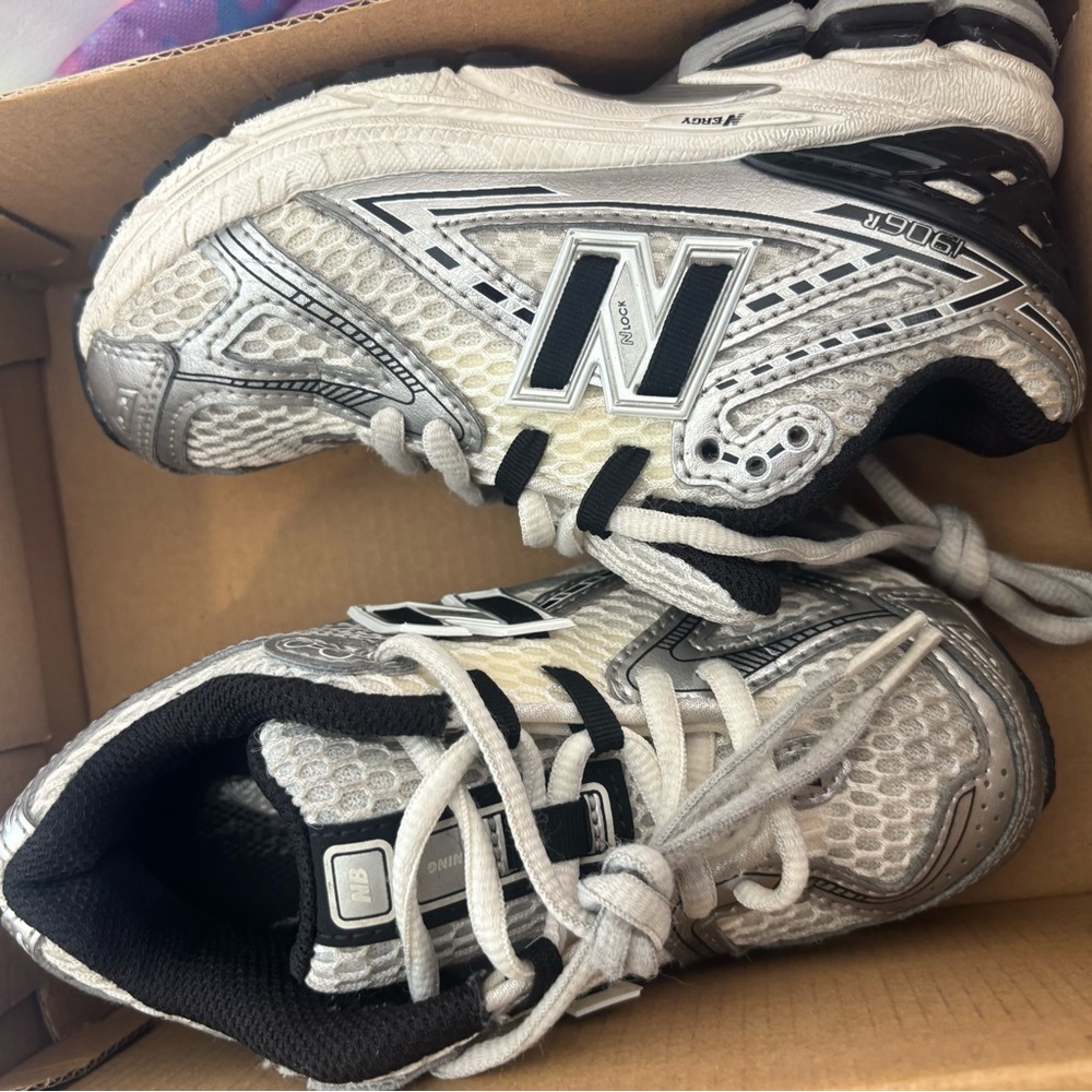 New Balance Kids' Gray and Black Sneakers